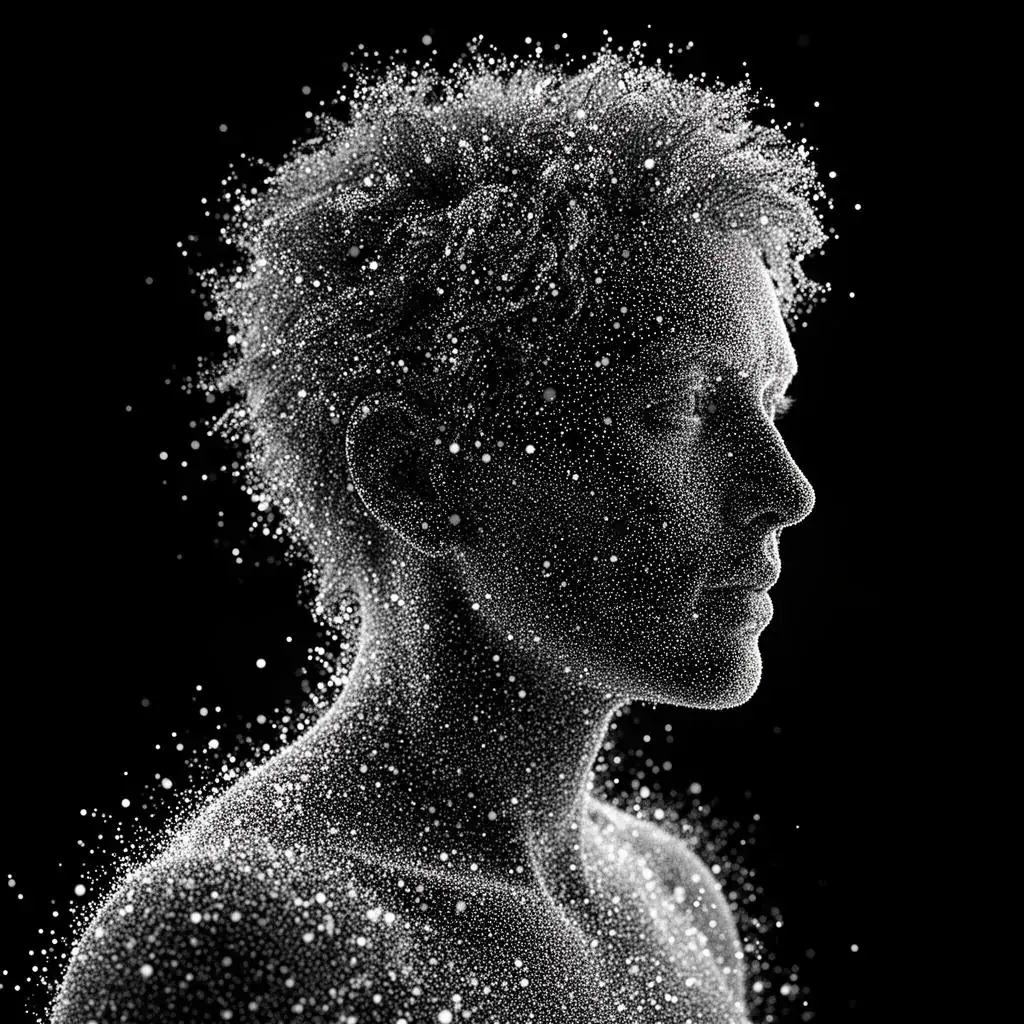 Point-cloud portrait sculpture