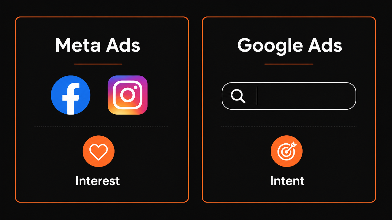 Meta versus Google lead generation channel comparison by SeekNext Bangalore